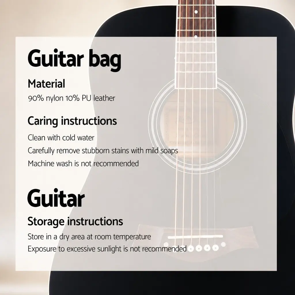 41 Inch Dreadnought Acoustic Guitar in Black
