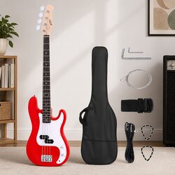 47 Inch Red Electric Guitar with Quality Build for Beginners