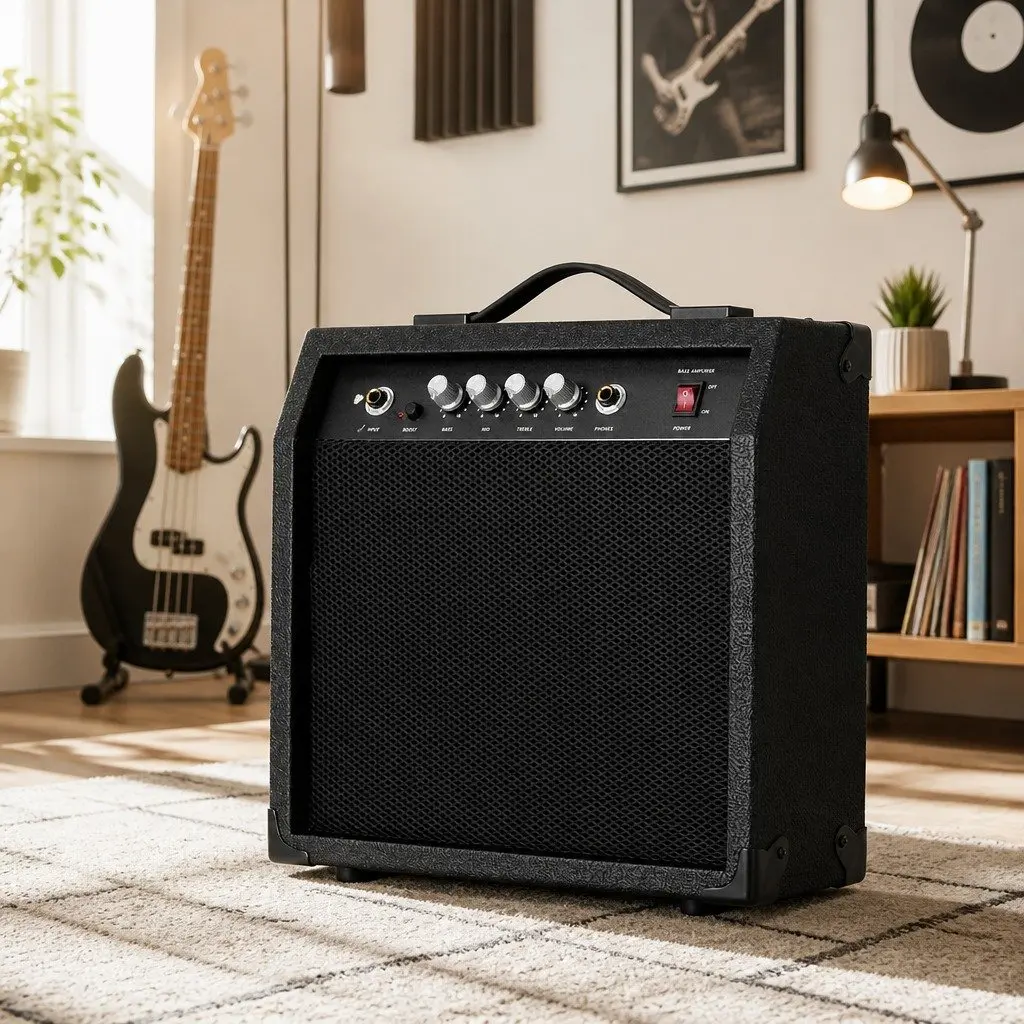 40W Portable Bass Guitar Amplifier Compact Black