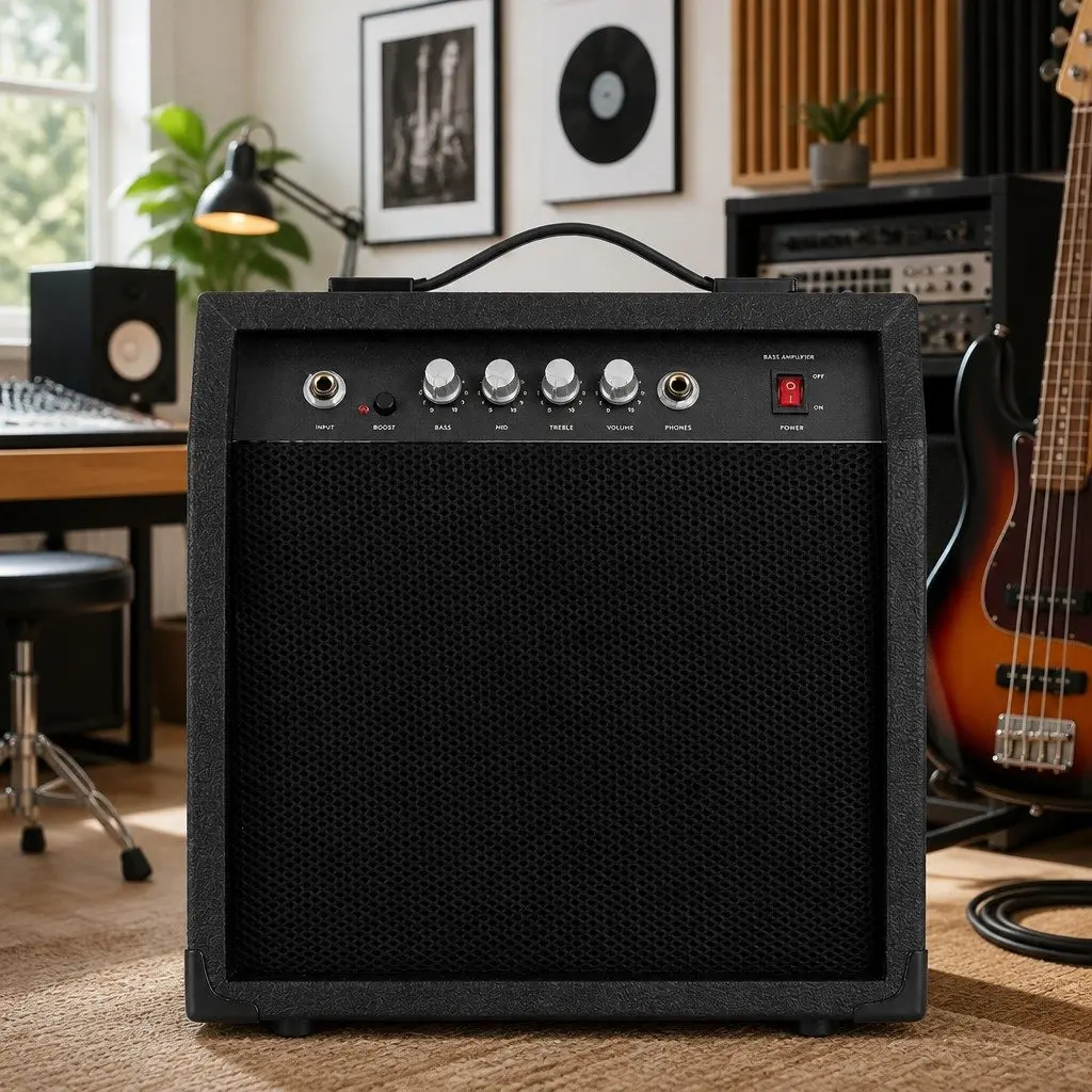 40W Portable Bass Guitar Amplifier Compact Black