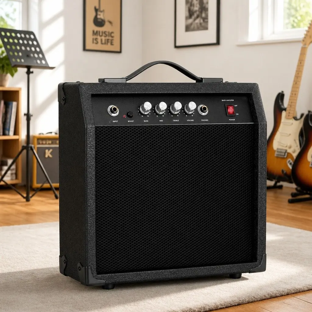 40W Portable Bass Guitar Amplifier Compact Black