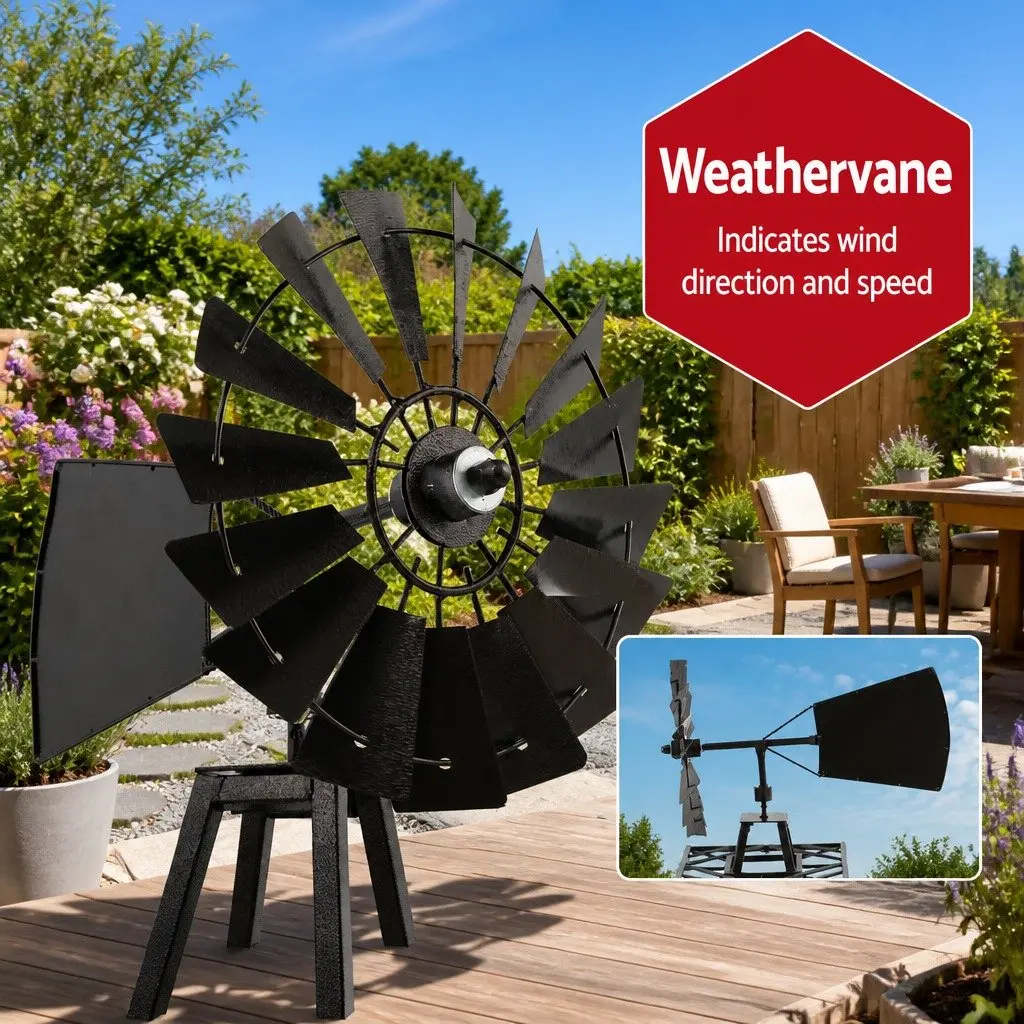 160cm Outdoor Metal Garden Windmill Ornament