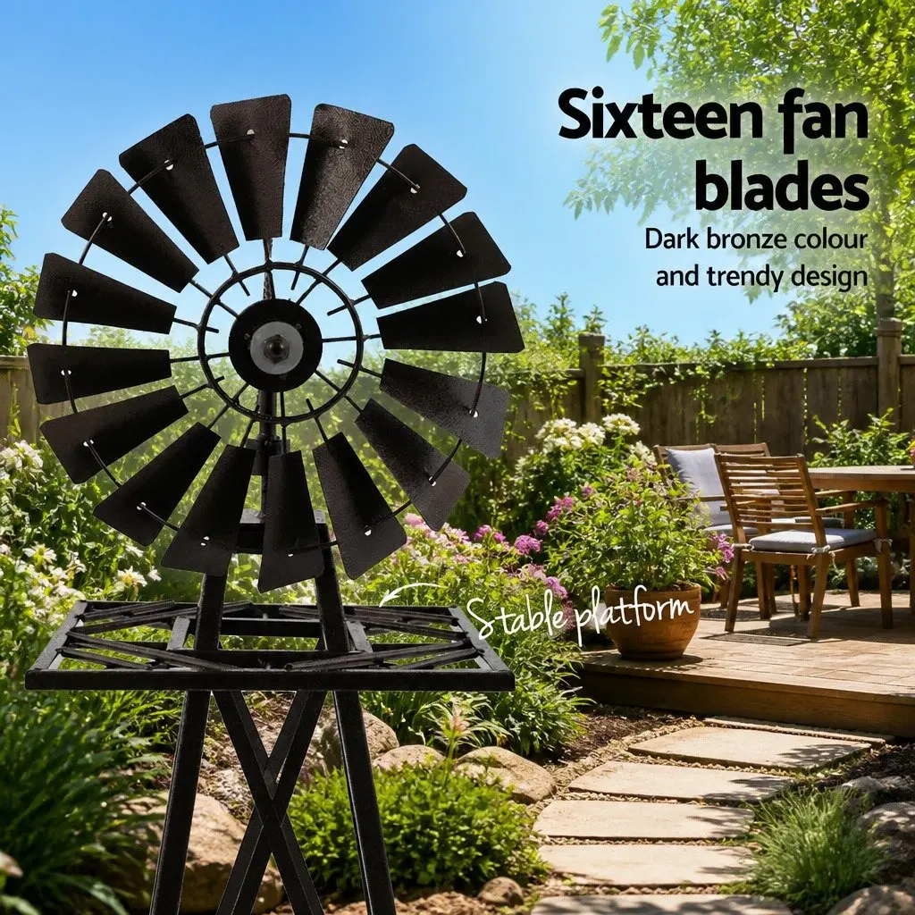 160cm Outdoor Metal Garden Windmill Ornament