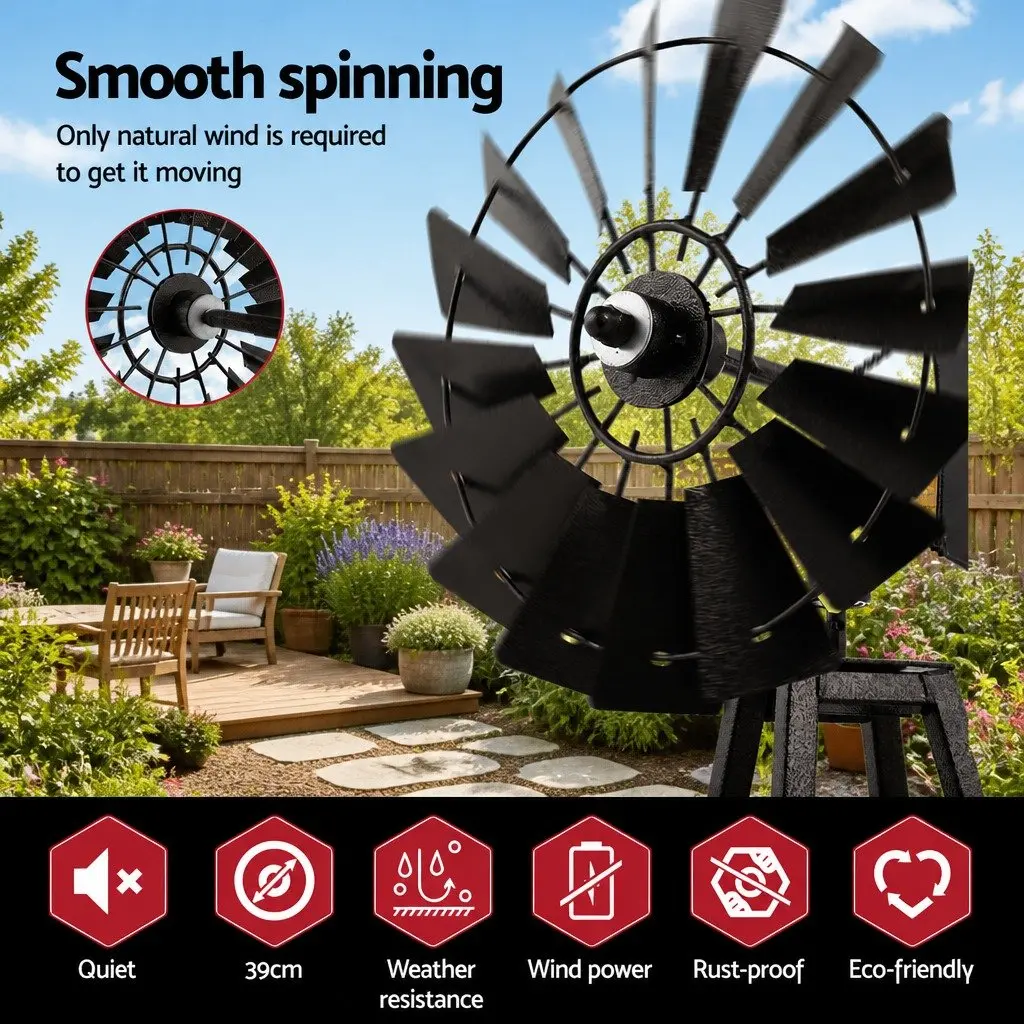 160cm Outdoor Metal Garden Windmill Ornament