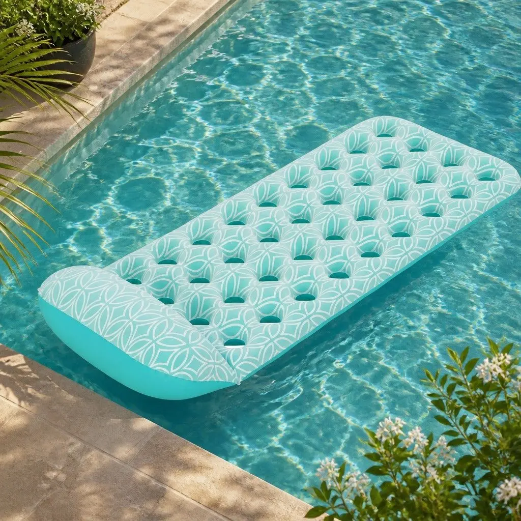 Inflatable Water Lounger 1.98m with Plush Surface