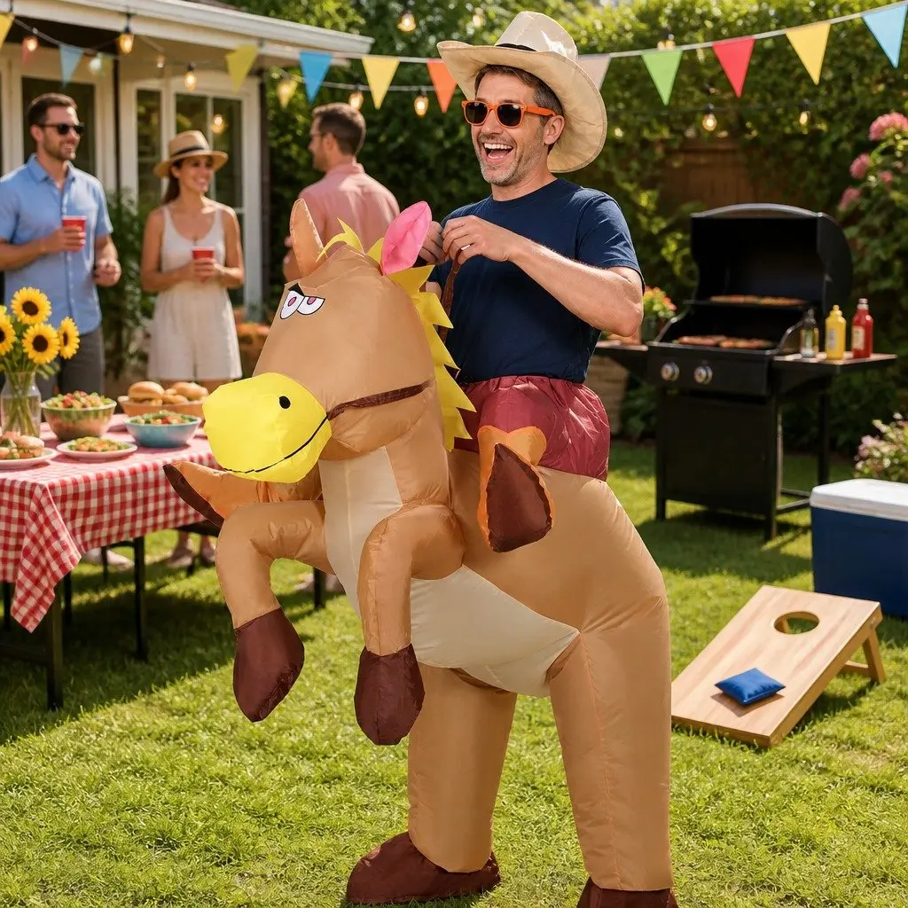Inflatable Cowboy Costume for Adults