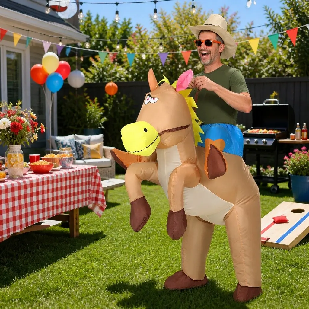 Inflatable Cowboy Costume for Adults