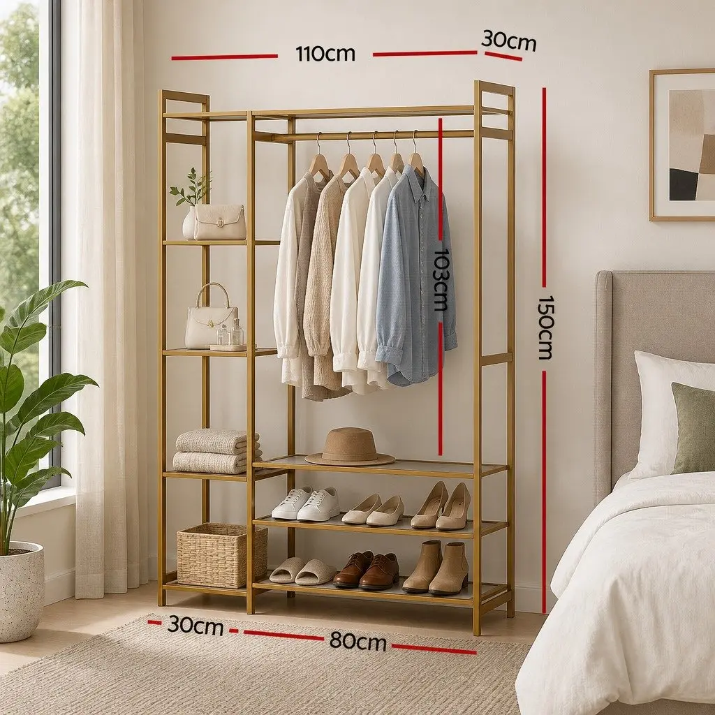 Clothes Rack Garment Airer with Adjustable Shelves