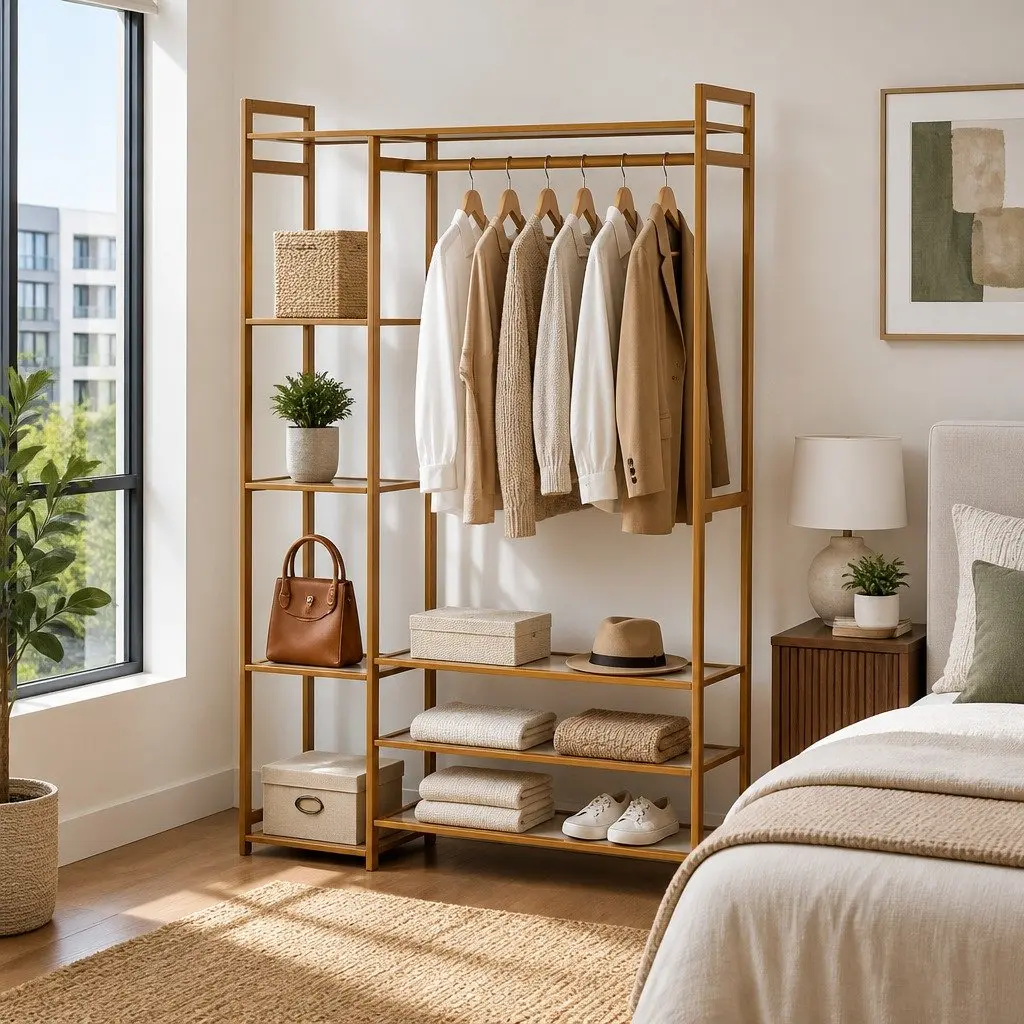 Clothes Rack Garment Airer with Adjustable Shelves