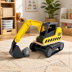 Durable Wooden Dig n Dump Excavator Set for Kids