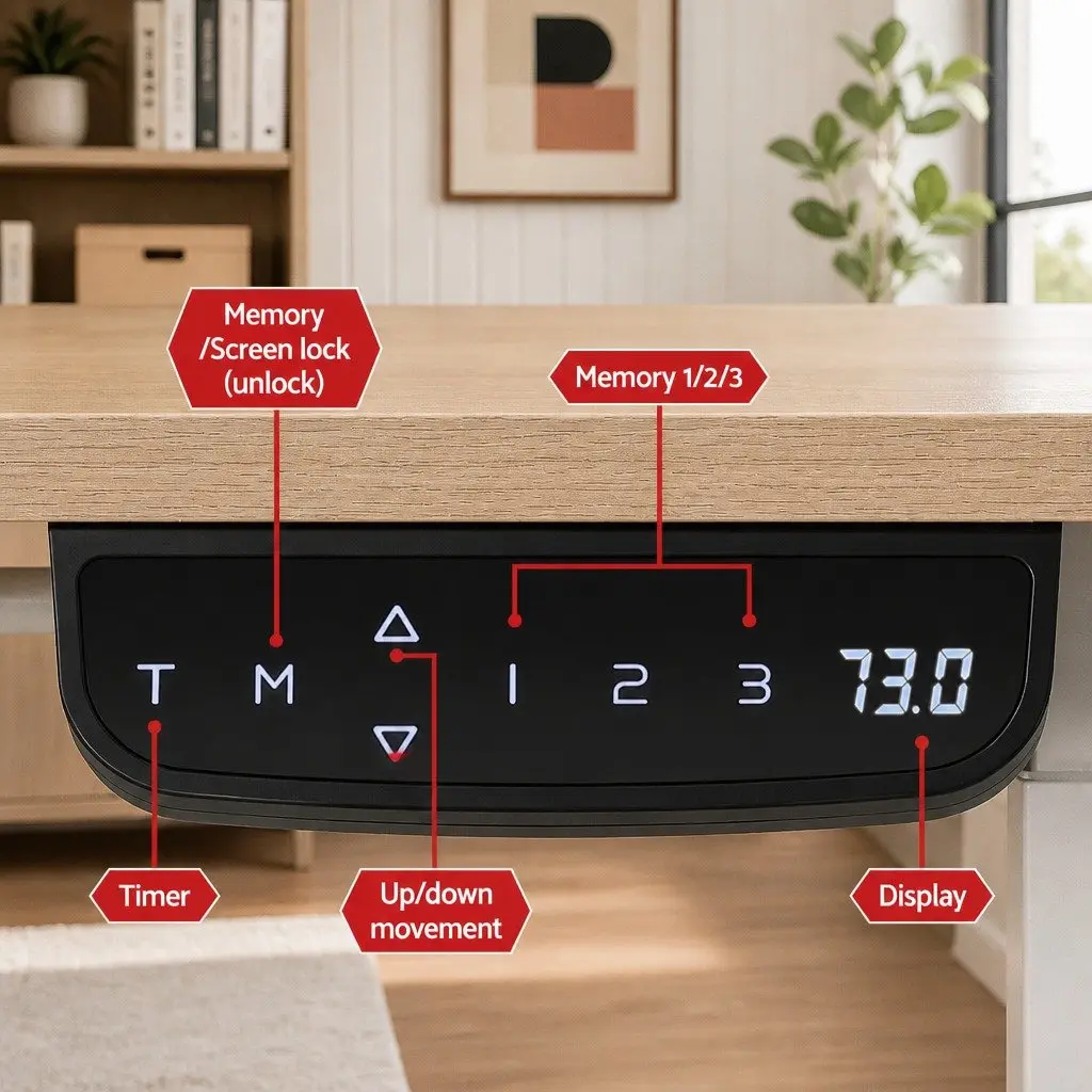 Height Adjustable Electric Sit Stand Desk with Touch Control