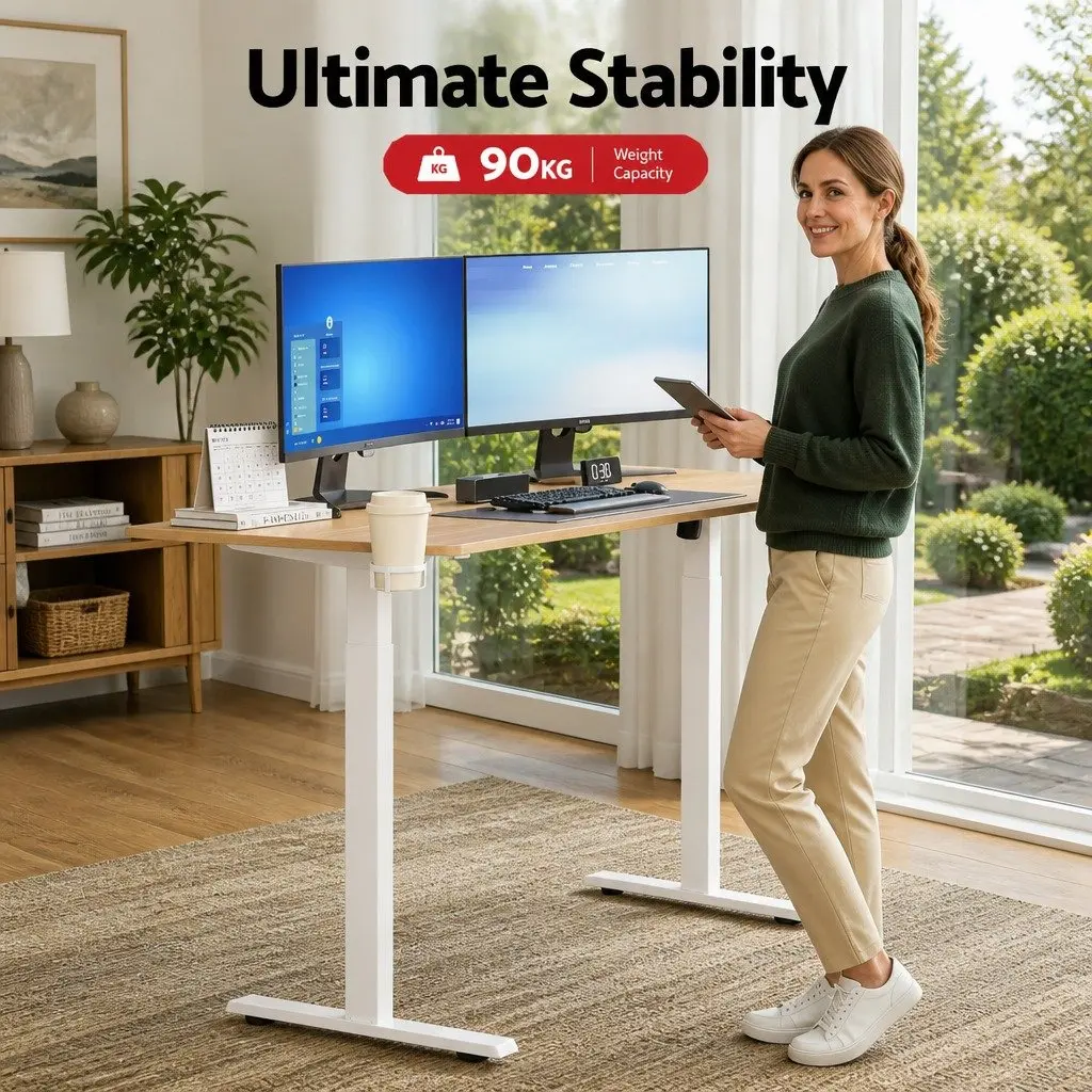 Height Adjustable Electric Sit Stand Desk with Touch Control