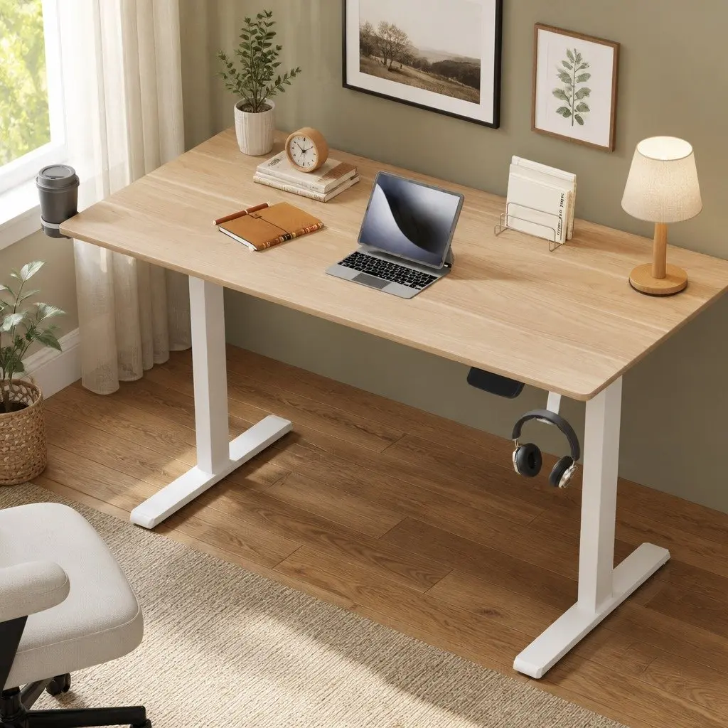 Height Adjustable Electric Sit Stand Desk with Touch Control