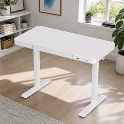 Motorised Height Adjustable Desk with Drawer 120cm