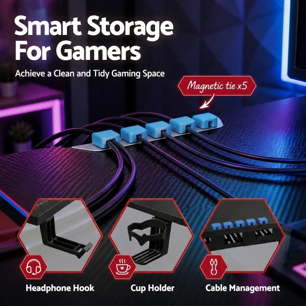 Height Adjustable Electric Gaming Desk 140cm Black