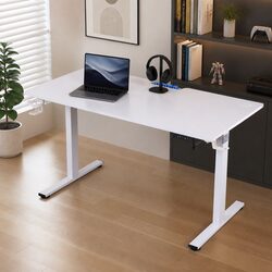 Height Adjustable Electric Standing Desk with RGB LED 140cm