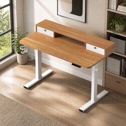 Motorised Height Adjustable Electric Standing Desk - White