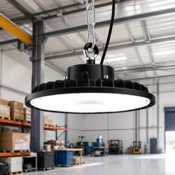 UFO LED High Bay Light 150W Motion Sensor Ceiling Warehouse Industrial Lighting