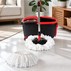 Mop Bucket Set 360 Degree Rotatable Head Microfibre Wet Dry Cleaning