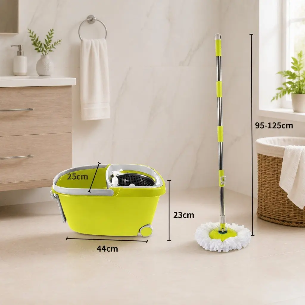 Mop Bucket Set with 360° Rotatable Head