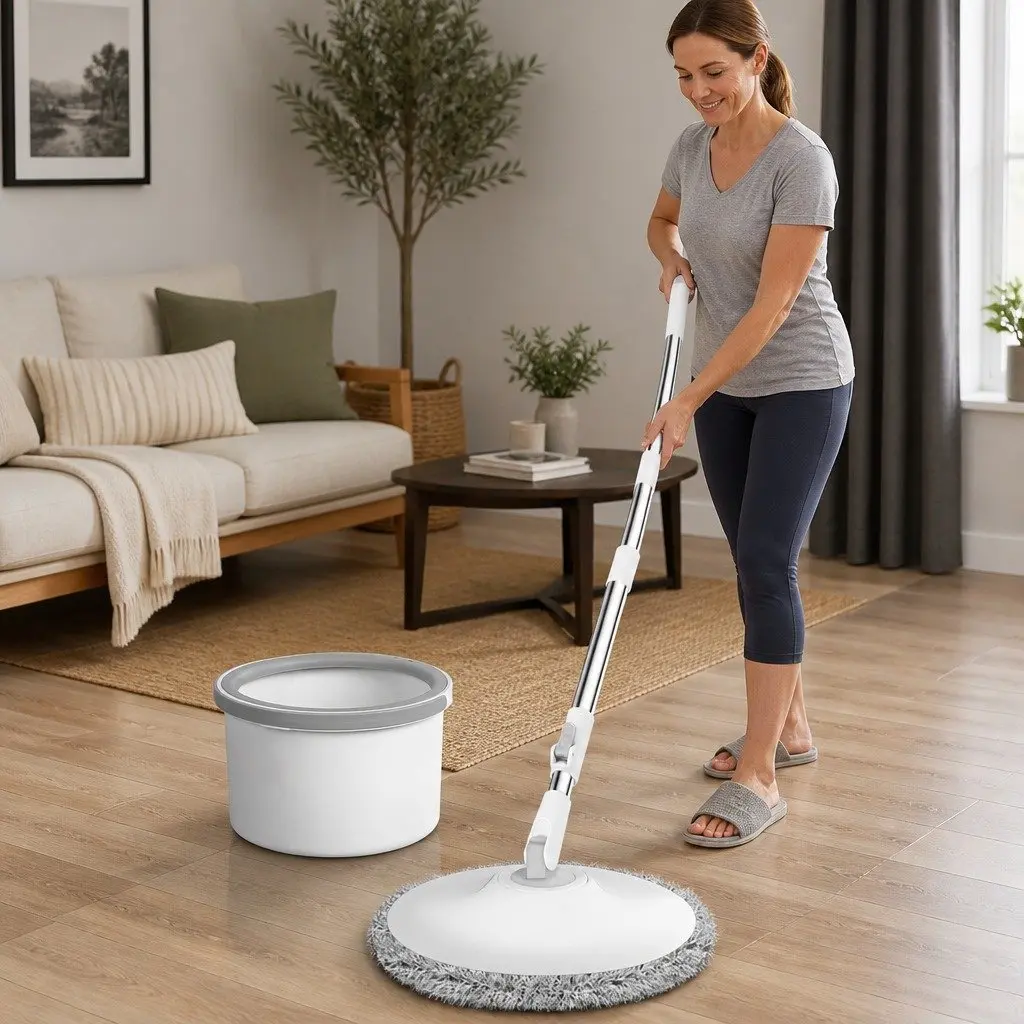 Mop and Bucket Set for Effective Hard Floor Cleaning