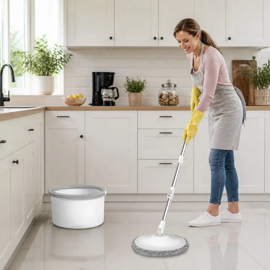 Mop and Bucket Set for Effective Hard Floor Cleaning