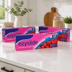 Durable Large Slide Closure Storage Bags 10pk x3
