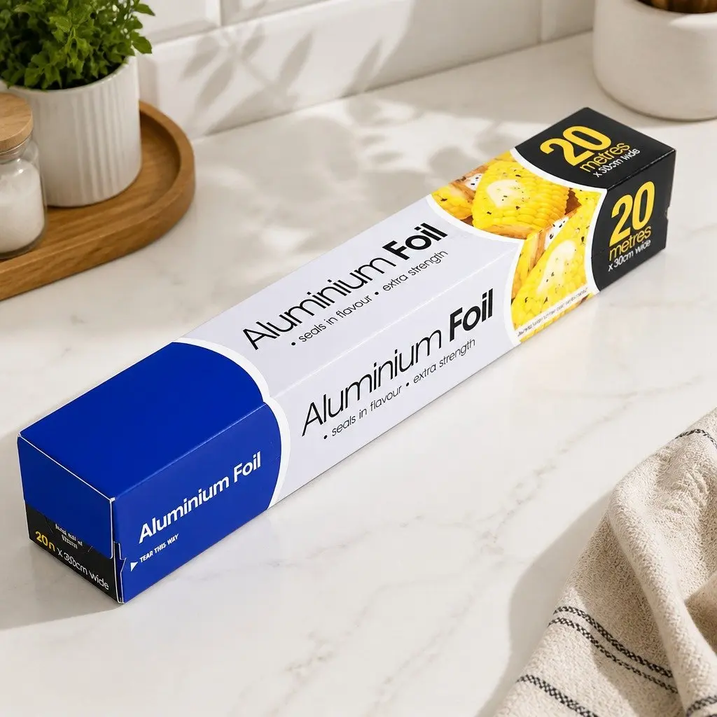 Aluminium Foil Roll 20m x 4 for Cooking & Baking