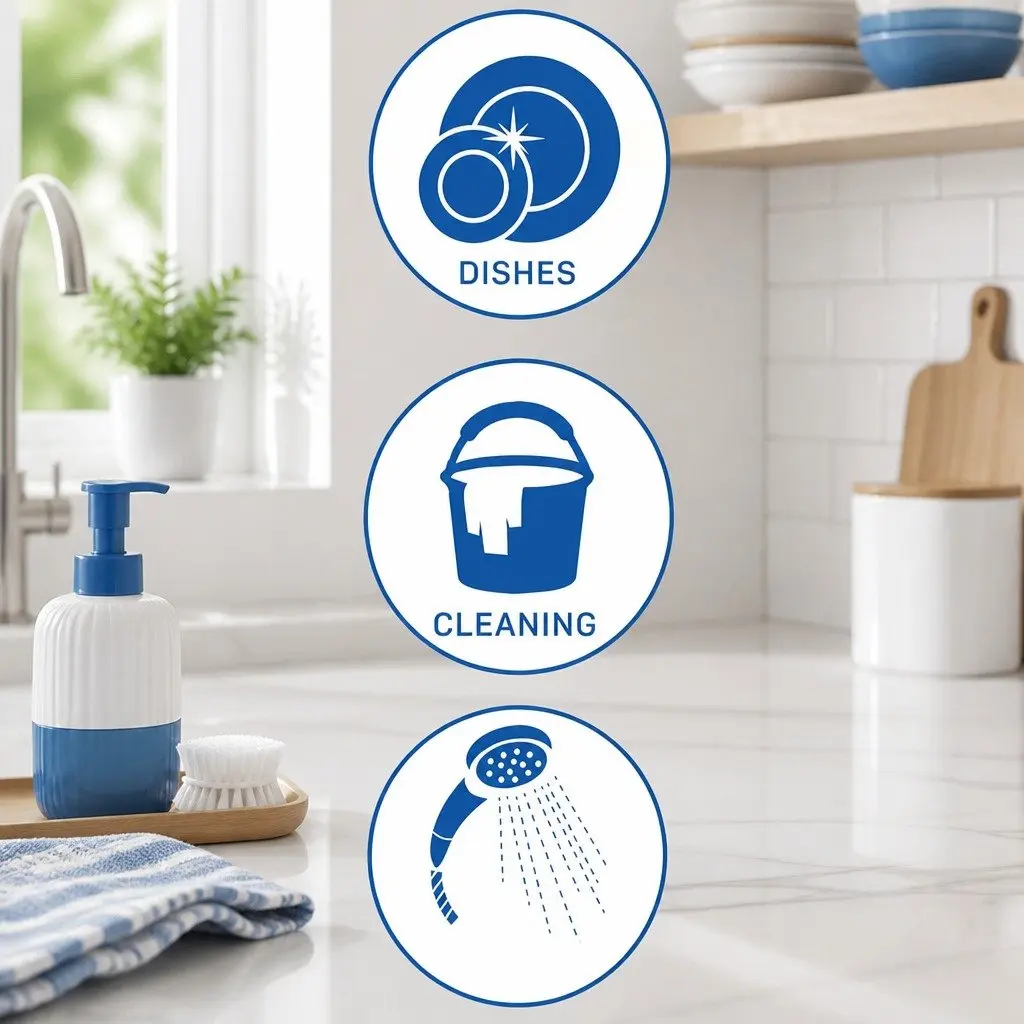Large 2pk Kitchen and Bathroom Gloves for Cleaning