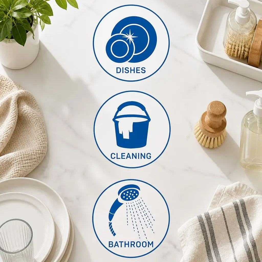 Medium Cleaning Gloves for Kitchen and Bathroom