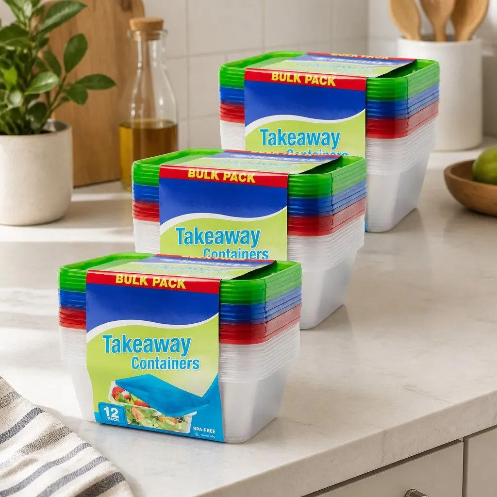 750ml Takeaway Food Containers 12 Pack x 3