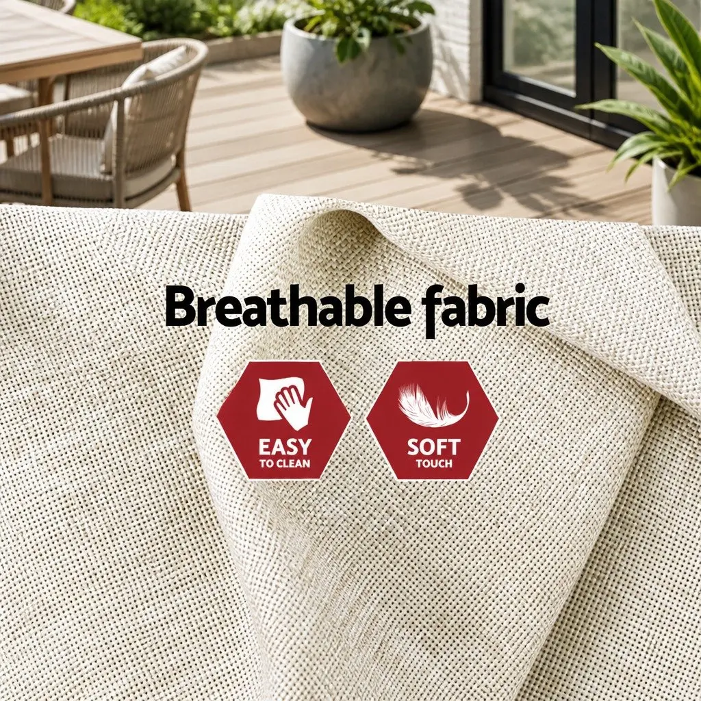 Hammock Bed Polyester Cotton 343cm x 140cm Cream