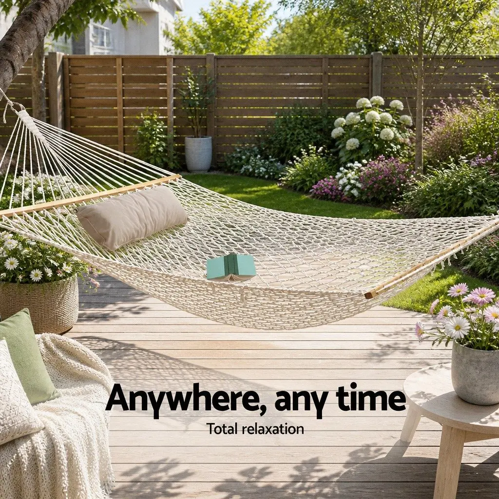 2-Person Hammock for Outdoor and Indoor Use