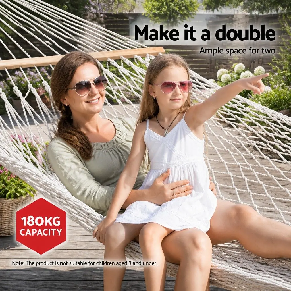 2-Person Hammock for Outdoor and Indoor Use