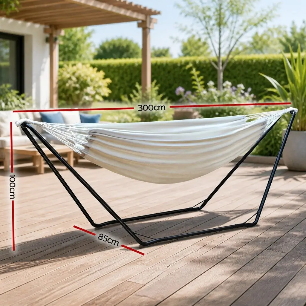 Hammock Bed with Steel Stand for Relaxation