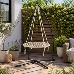 Sturdy Hammock Chair Swing with Steel Stand 100cm