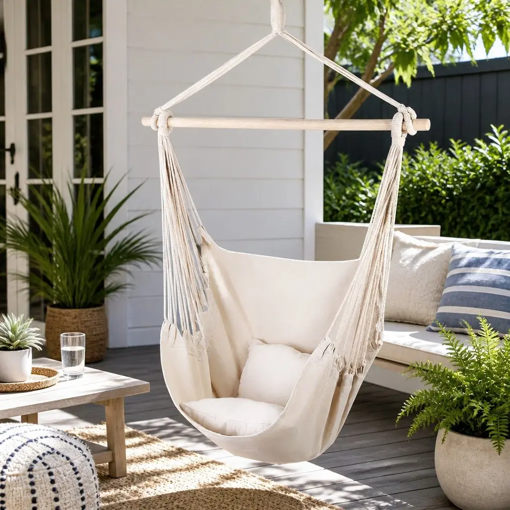 Hammock Chair with Cushions for Outdoor Relaxation