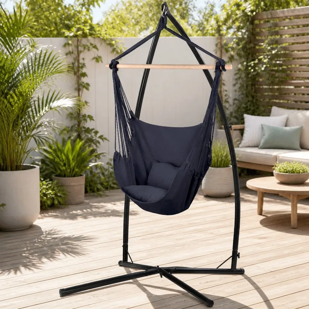 Hammock Chair with Steel Stand for Outdoor Relaxation