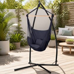 Sturdy Hammock Chair with Steel Stand for Outdoor Relaxation
