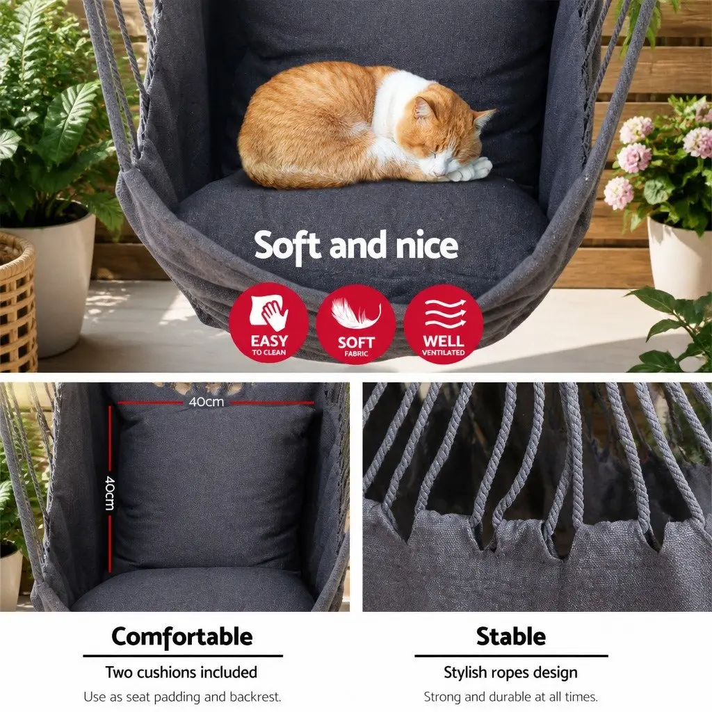 Hanging Hammock Chair for Indoor and Outdoor Use