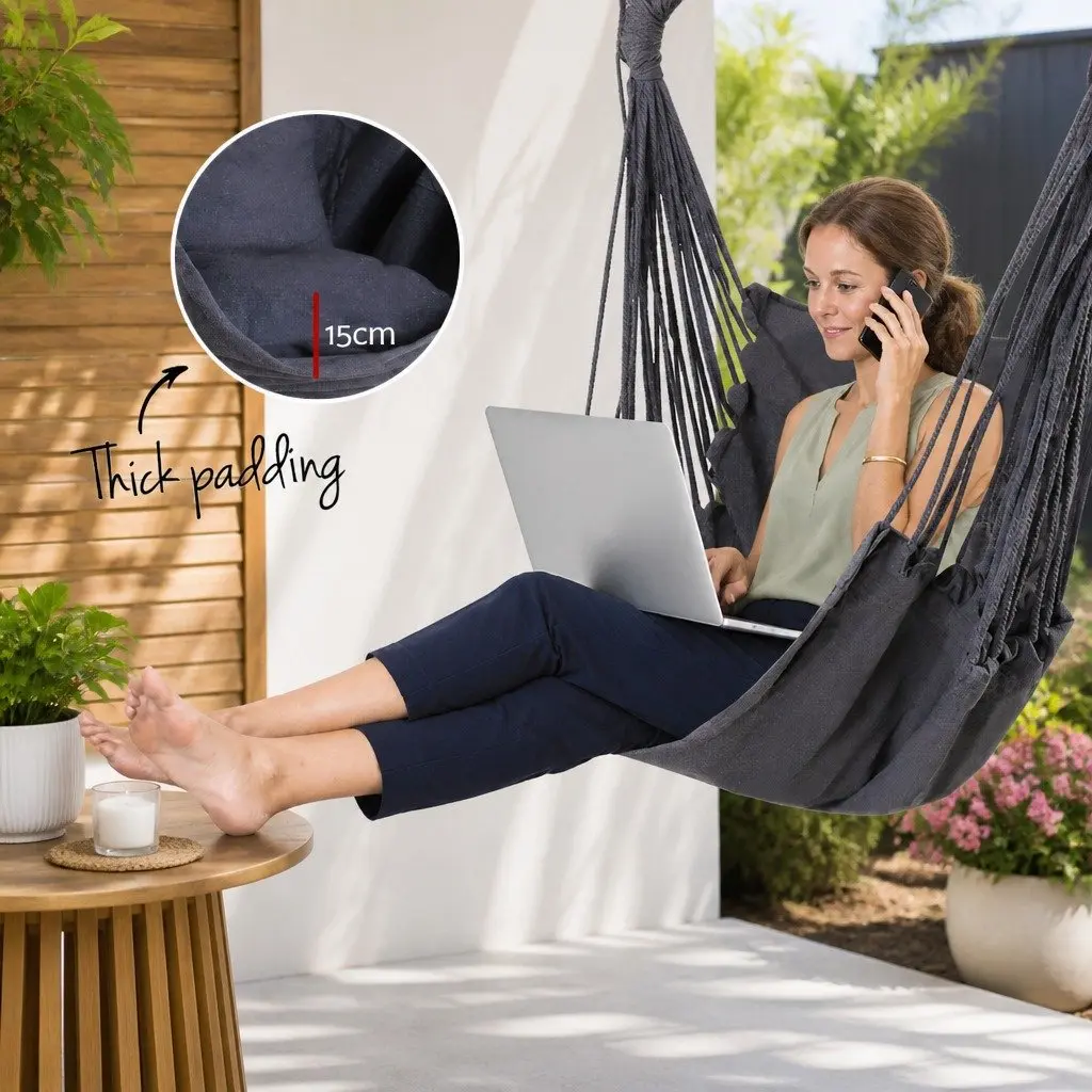 Hanging Hammock Chair for Indoor and Outdoor Use