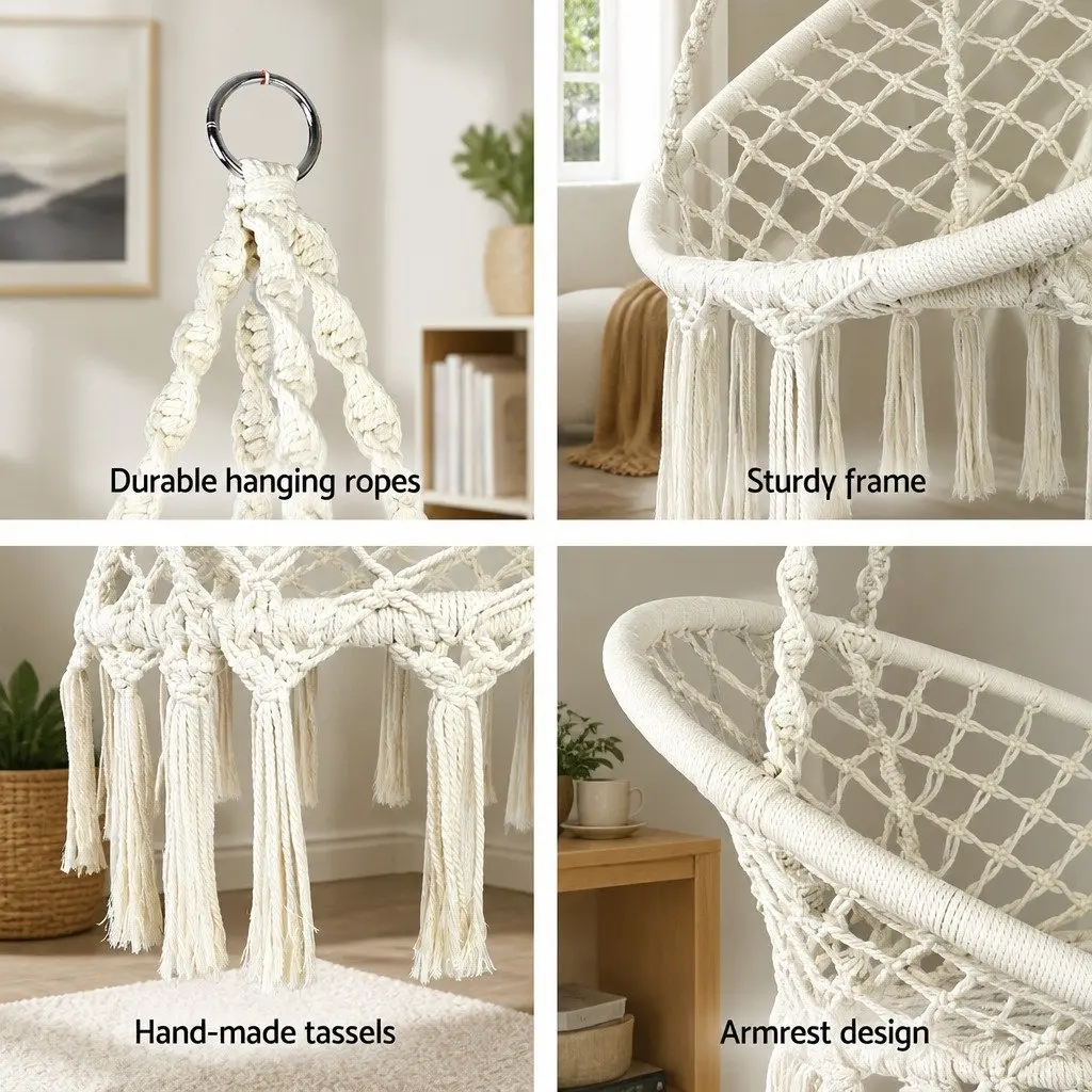 Hammock Chair Cotton 60cm Cream