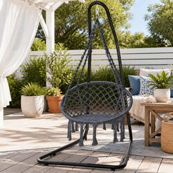 Sturdy Hammock Hanging Chair with Steel Stand for Relaxation