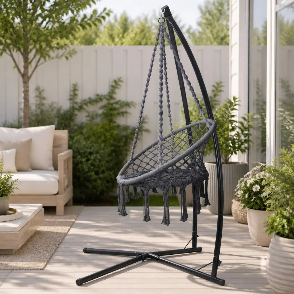 Hammock Chair with Steel Stand for Outdoor Use