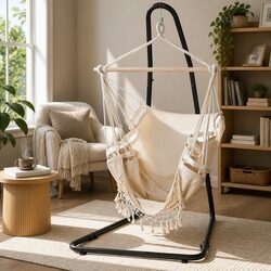 Durable Hammock Hanging Chair with Steel Frame Stand