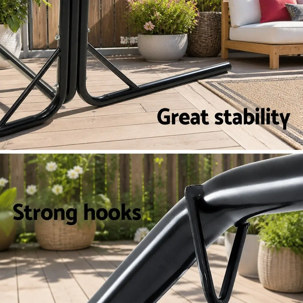 Outdoor Hammock Chair with Stand in Grey