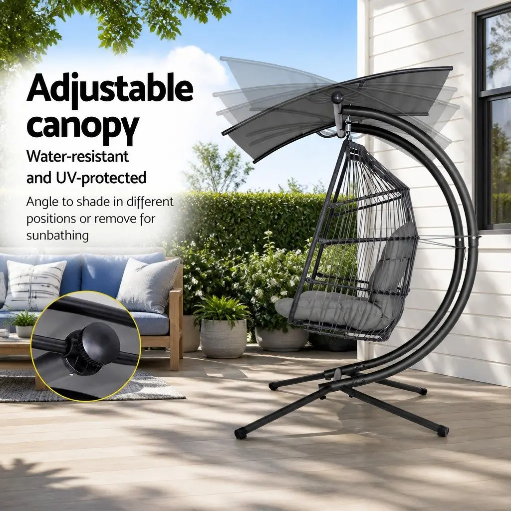 Outdoor Chair Resin Wicker 2 Seater Grey