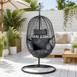 Sturdy Outdoor Hanging Egg Swing Chair with Stand