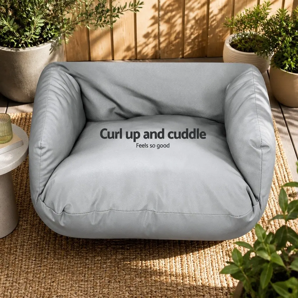 Hanging Egg Chair Wicker Pod Cushion Grey Outdoor Furniture