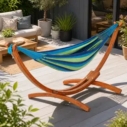 Superior Hammock Bed with Sturdy Wooden Stand
